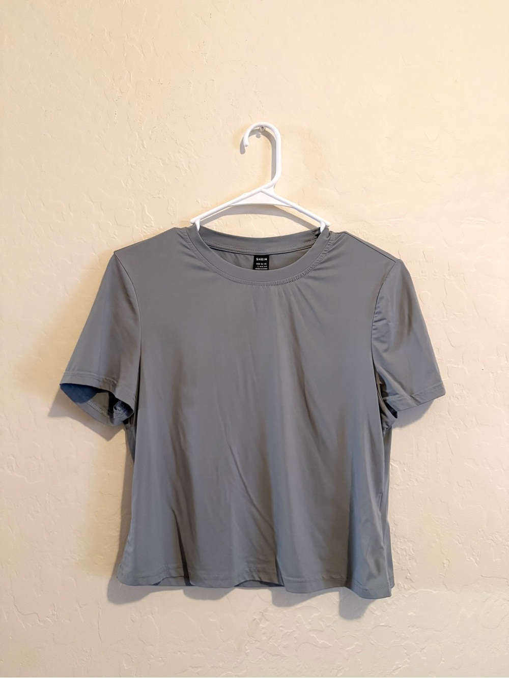 SHEIN Gray Basic Short Sleeve Top Women’s Size L